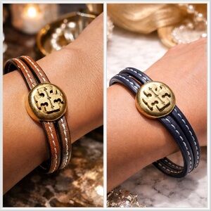 Tory Burch Doubel Strap Bracelet in CUIO or NAVY